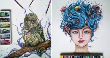 Dany Lizeth Watercolors And Pencil Drawings