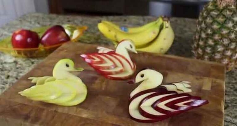 Learn How To Make Apple Swans