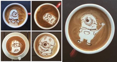 Minion Latte Art