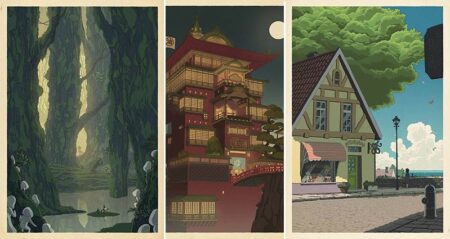 Studio Ghibli Japanese Wood-Cut Prints