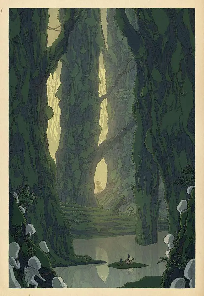 Studio-Ghibli-wood-cut-princess-mononoke