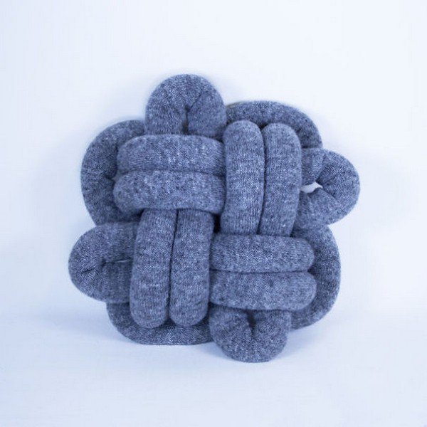 blue knotty pillow