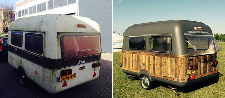 caravan before after