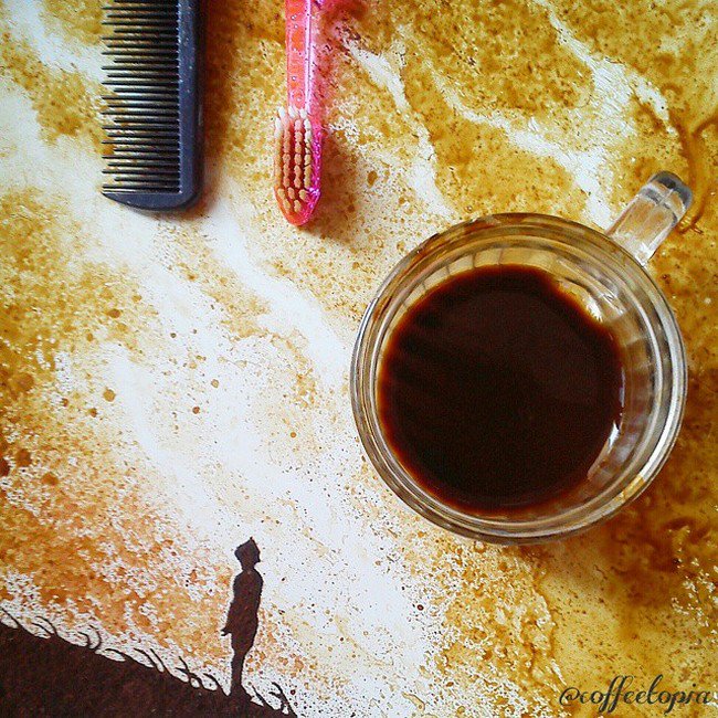 coffee tools painting