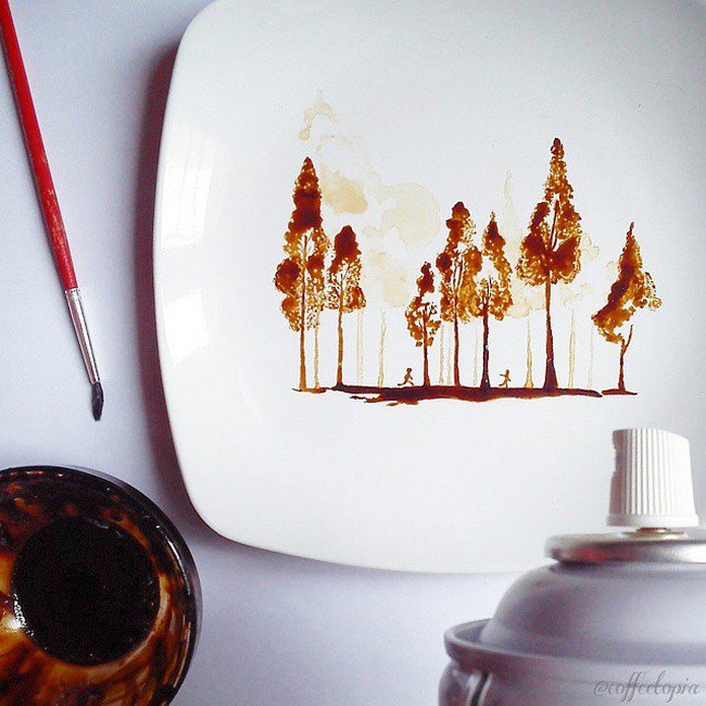 coffee tree plate