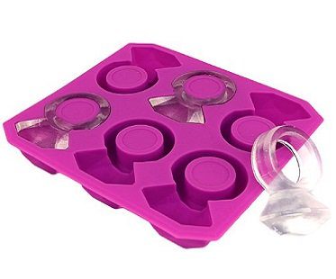 diamond ring ice cube tray purple