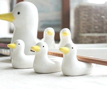 duck chopstick rest set holder