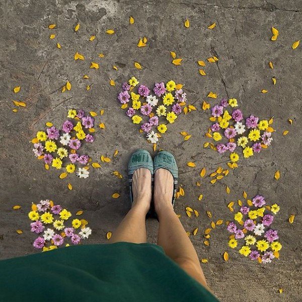 flowers and feet