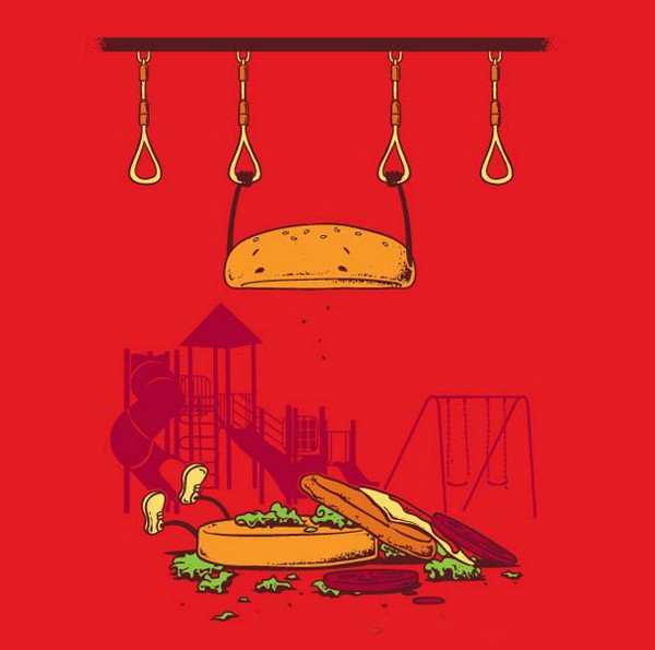 hanging hamburger