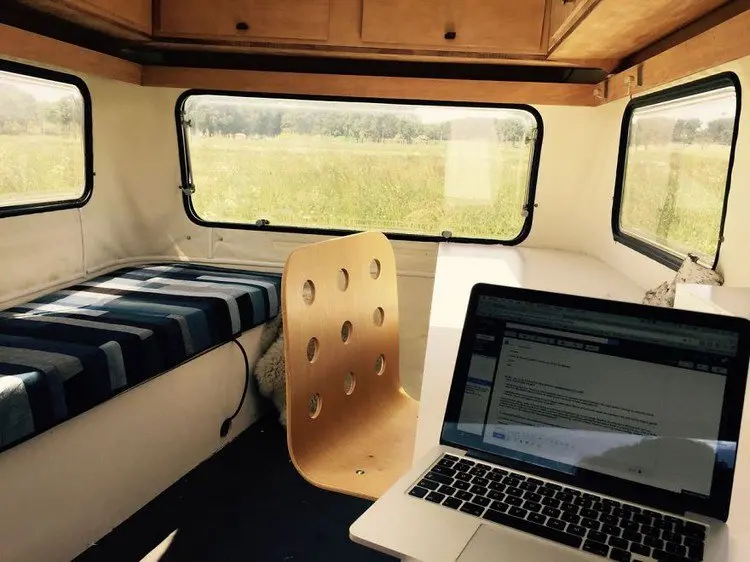 interior caravan laptop