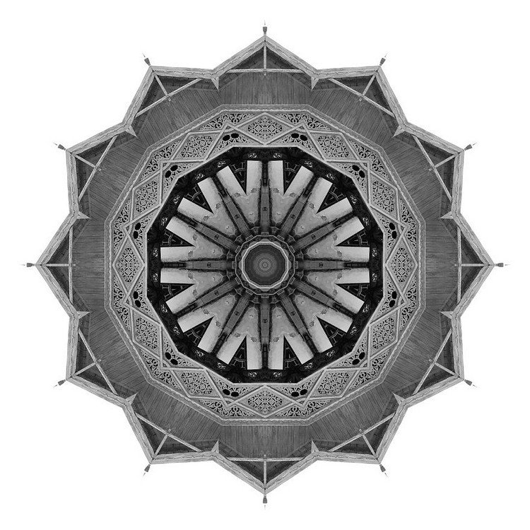 kaleidoscope black and white