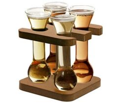 mini yards of ale shot glasses with stand