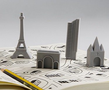 paris landmark erasers