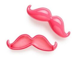 pink mustache lip balm
