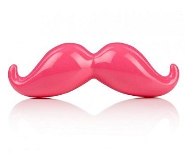 pink mustache lip balm gloss