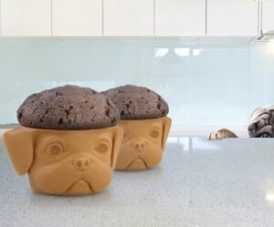 puppy-shaped cupcake molds