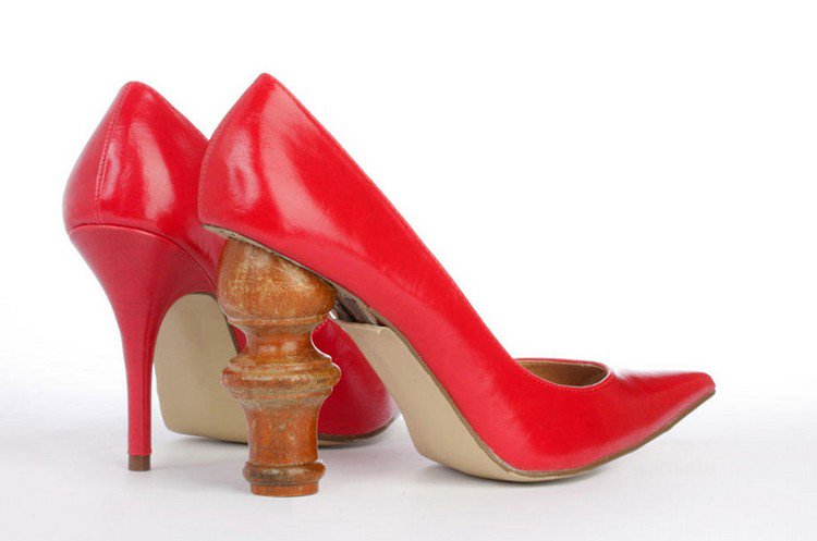 shoe wooden heel