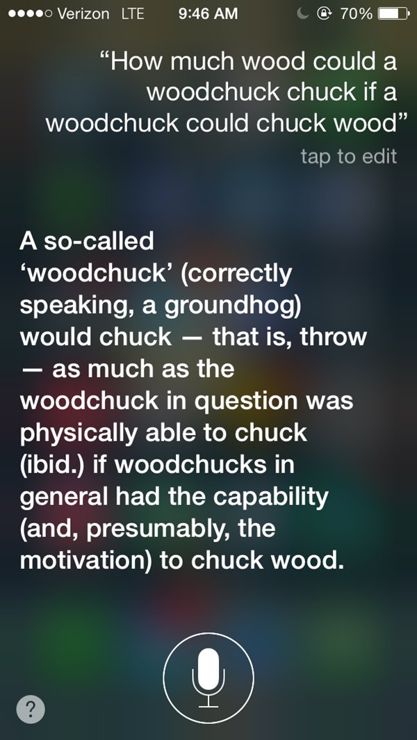 siri snarky answers chuck