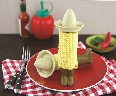 sombrero and boots corn skewers