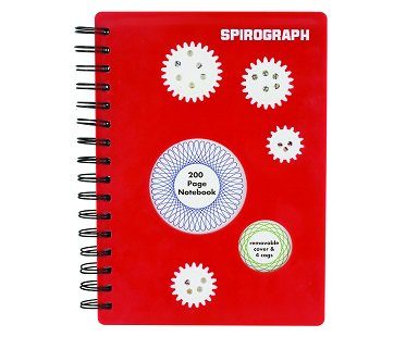 spirograph notebook red