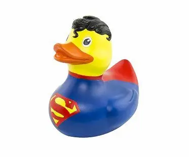 superman rubber duck blue