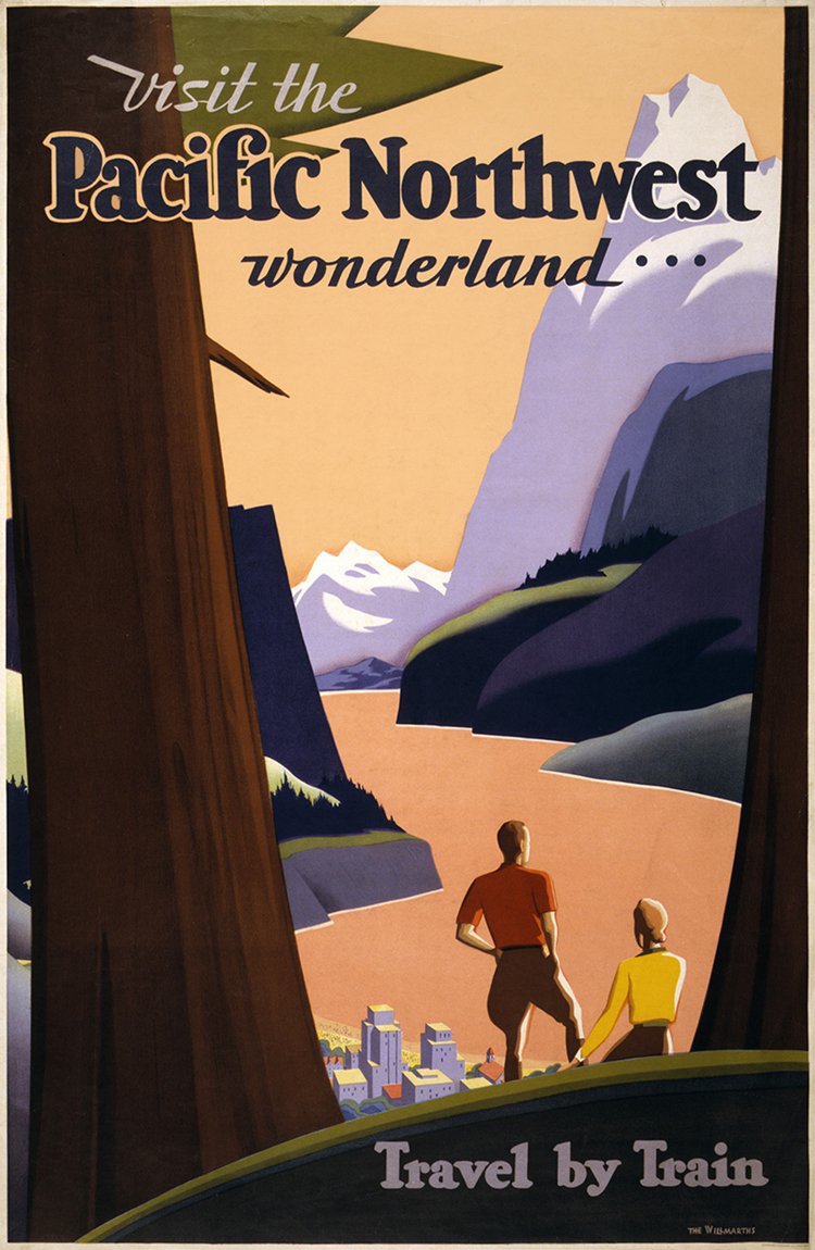 vintage travel posters pacific northwest