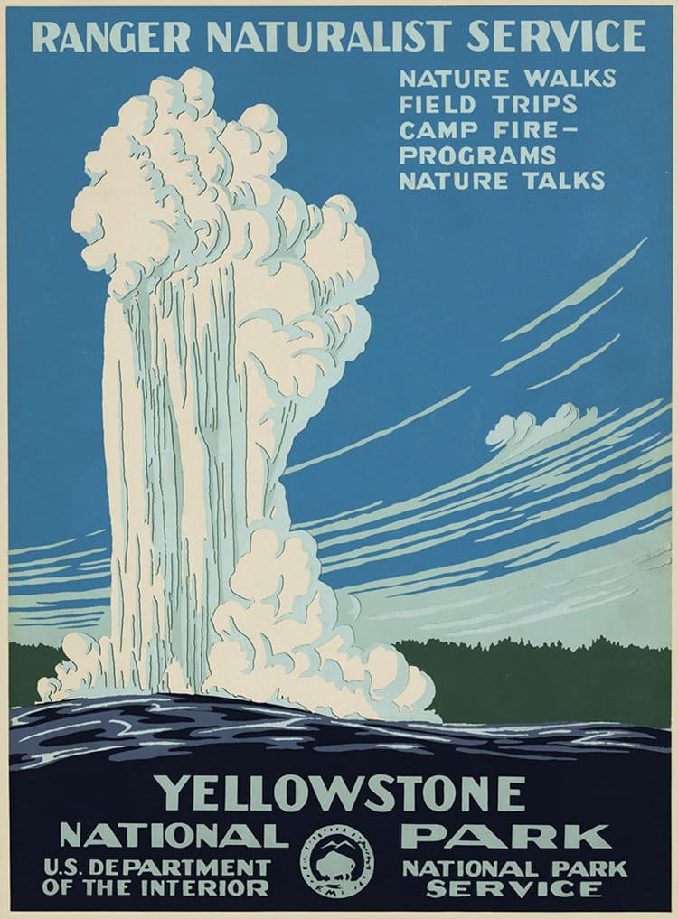 vintage travel posters yellowstone