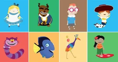 Animated Characters Alphabet