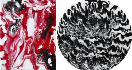 Artist Creates Marbled Abstract Paintings