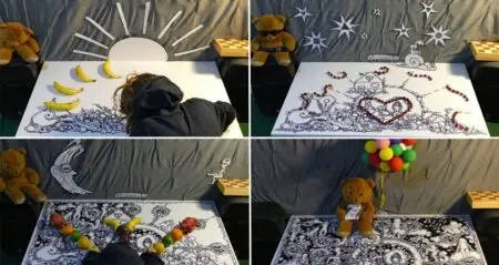 Artist Creates Stop Motion Video With Teddy Bear And Fruit