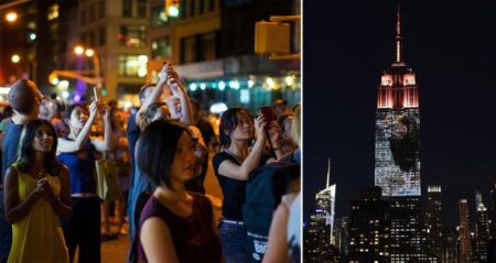 Cecil The Lion And Endangered Species Projected Onto Empire State Building