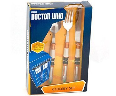 Doctor Who Sonic Screwdriver Cutlery Set pack