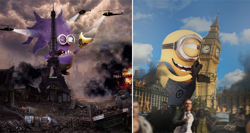 See What It Would Look Like If Giant Minions Took Over The