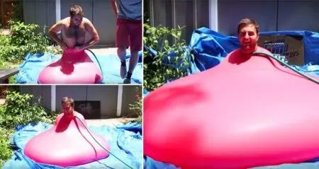 Man Inside Giant Water Balloon Til It Bursts