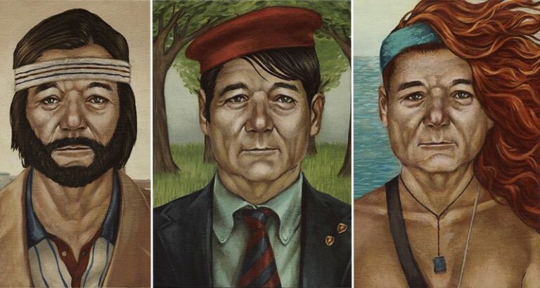Paintings Of Bill Murray As Wes Anderson Characters