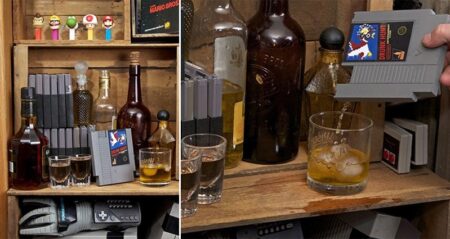 Whiskey Flasks Made From Old Nintendo Cartridges
