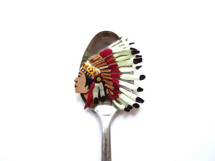 american indian on spoon