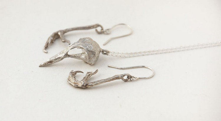 animal bones silver jewelry