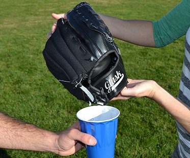 baseball glove flask