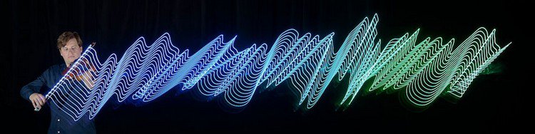 blue green sound light waves