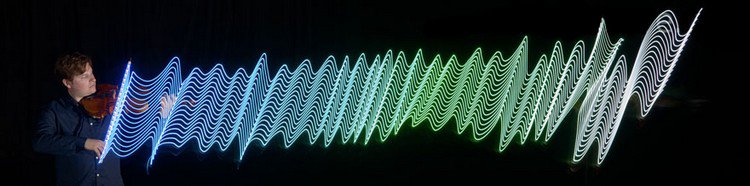 blue green white sound light waves