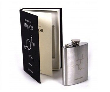 chemistry book hidden flask