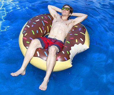 chocolate donut pool float