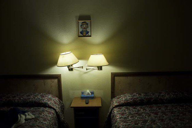 clown hotel bedroom