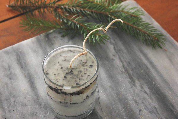coffee grounds candles