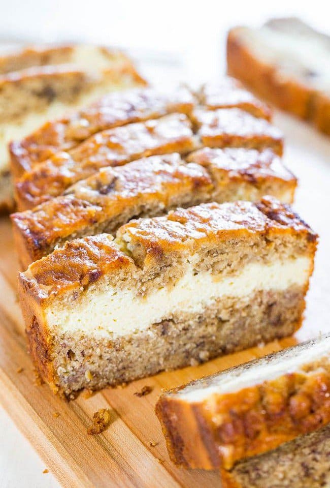 cream cheese filled banana bread