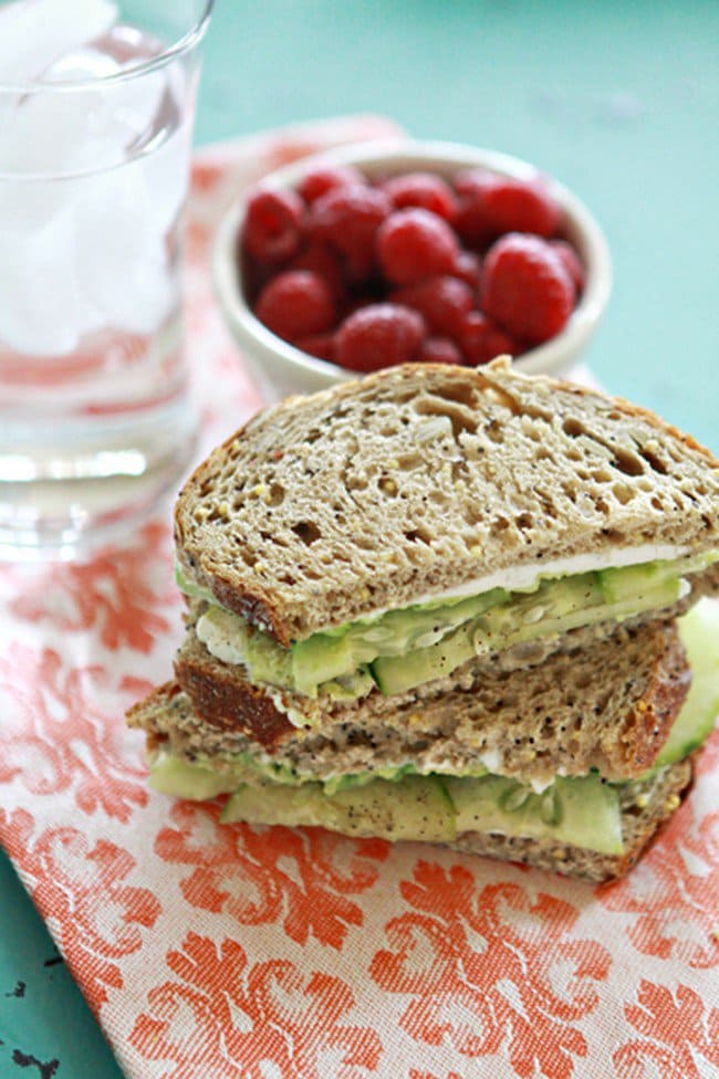 cucumber avocado sandwiches