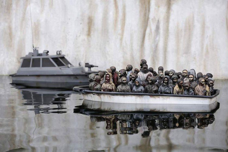 dismaland boat people