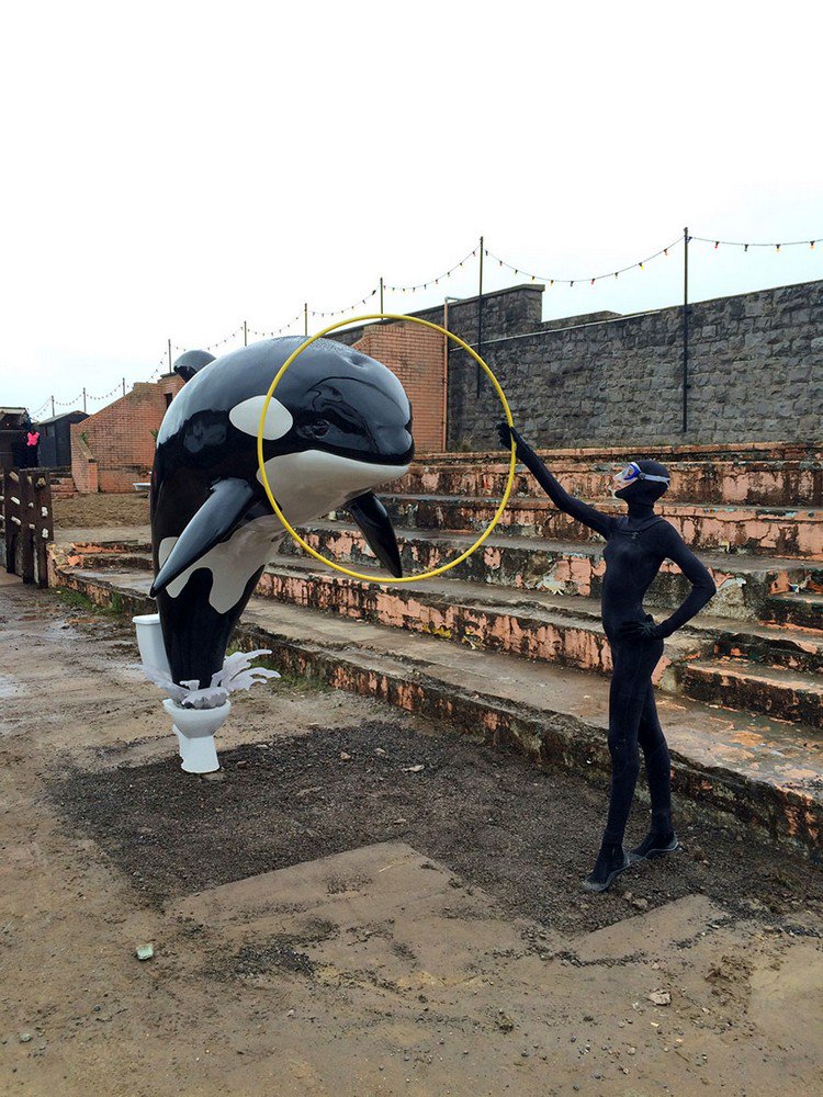 dismaland dolphin hoop