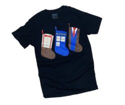 doctor who christmas stockings t-shirt